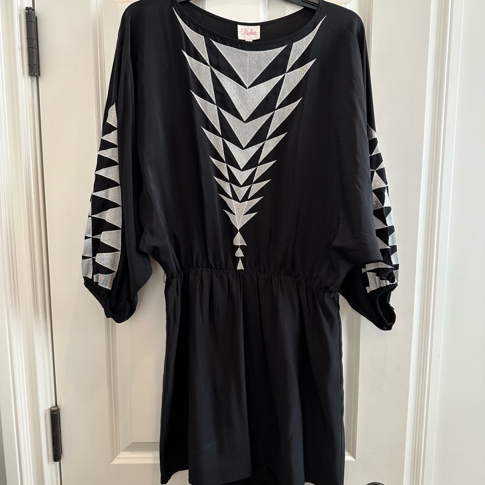 Parker Black Silk Dress Size Small